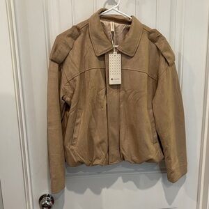 Elegant Tan Utility Jacket for Women